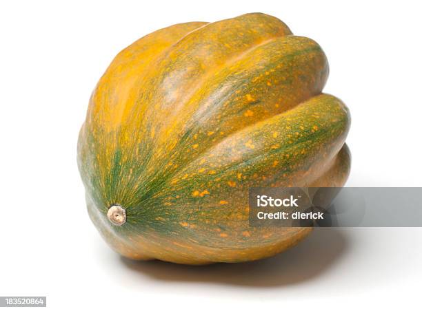 Colorful Acorn Squash Isolated On White Background With Shadow Stock Photo - Download Image Now