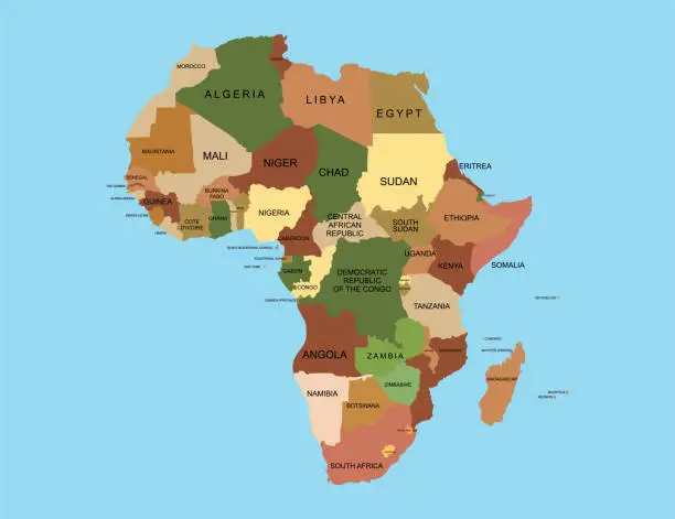 Vector illustration of Africa map.