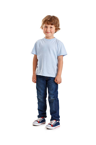 piccolo ragazzo felice - t shirt child white portrait foto e immagini stock