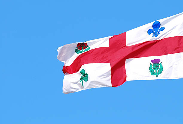 Montreal Flag stock photo