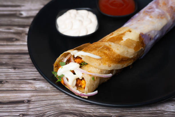 istock Serving of the chicken roll. fast food dish 1835214730