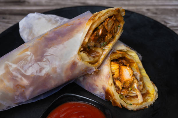 istock Serving of the chicken roll. fast food dish 1835214738