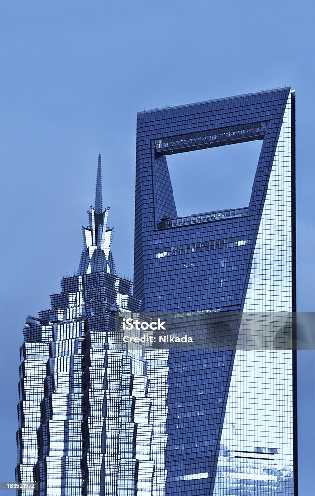 Los rascacielos de Shanghai - Foto de stock de Aire libre libre de derechos