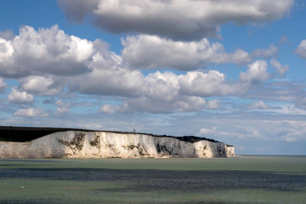 Beautiful white cliffs of the English coast stock photo