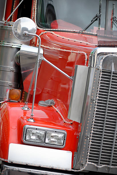 istock Christmas red truck 183522530