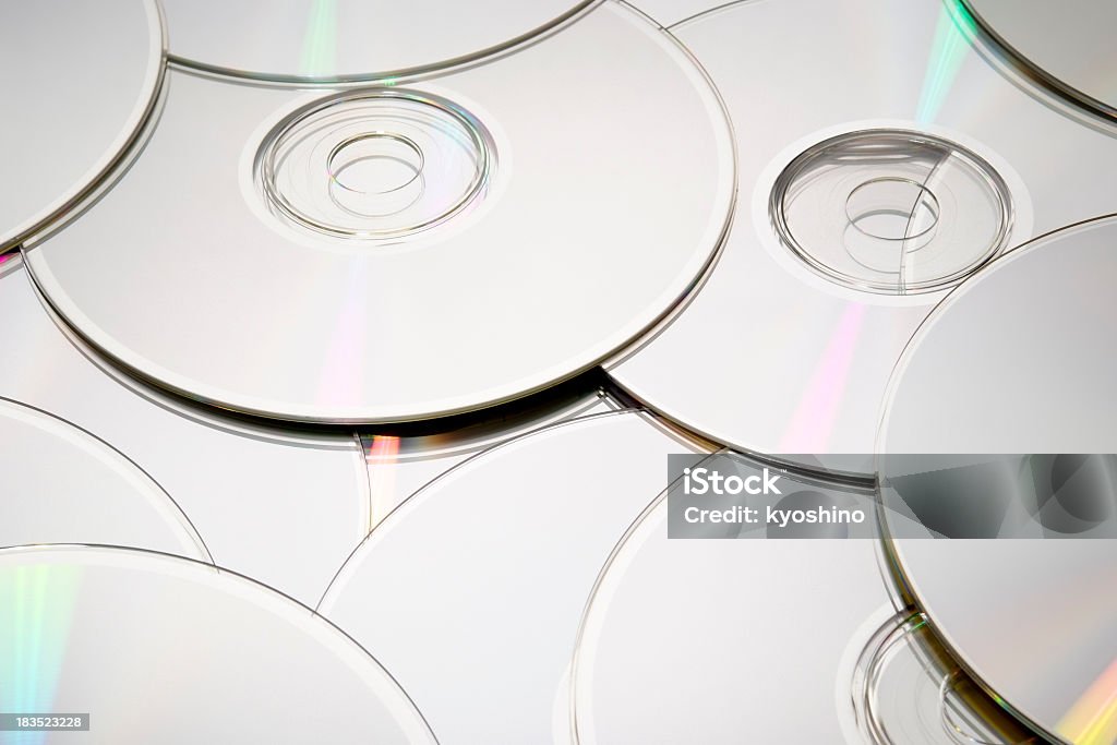スタックドブランク CD テクスチャ背景 - CD-ROMのロイヤリティフリーストックフォト