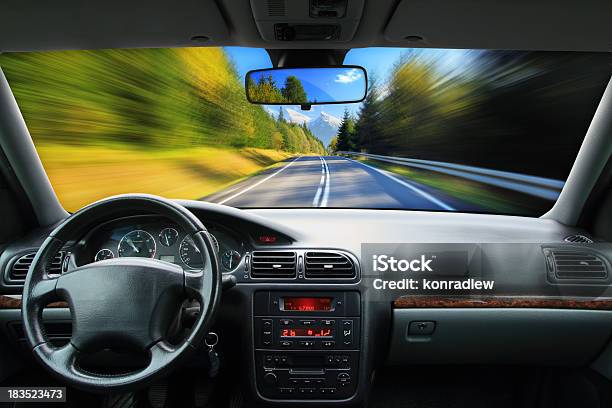 Driving Speed Concept Stock Photo - Download Image Now - Car, Dashboard - Vehicle Part, No People