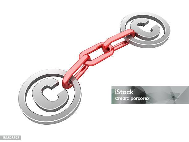 Photo libre de droit de Symbole Du Copyright Avec Chaîne banque d'images et plus d'images libres de droit de Propriété intellectuelle - Propriété intellectuelle, Accord - Concepts, Acier