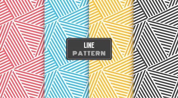 Vector illustration of Seamless Geometric Vector  line Pattern