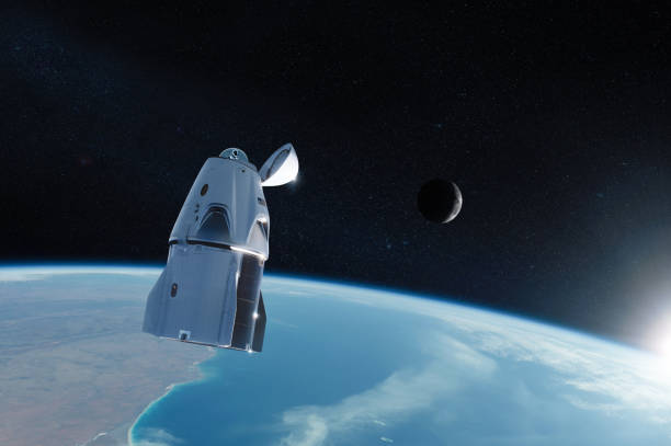 istock Cargo spacecraft in low-Earth orbit. Elements of this image furnished by NASA. 1835248268