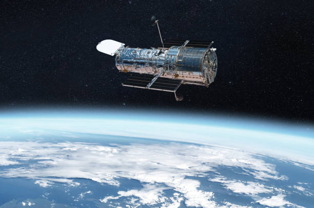 istock The Hubble space telescope on orbit of Earth planet. Space observatory research. Elements of this image furnished by NASA. 1835248767
