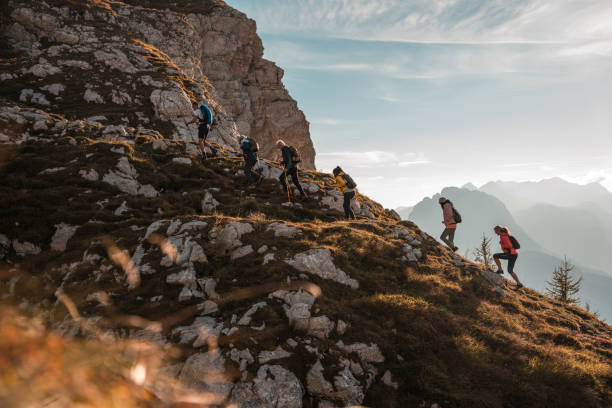 istock Diverse Friends Having Fun on a Sunny Hike 1835249407