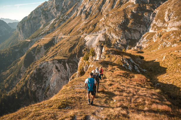 istock Mountain Ridge Hike with Diverse Friends Enjoying the View 1835249859