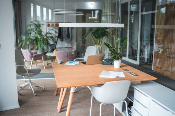 istock Bright Office Space With Modern Furniture And Plants 1835254236