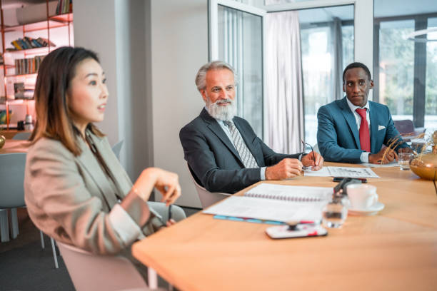 istock Good Looking Multiracial Employees Discussing At HR Meeting 1835255862
