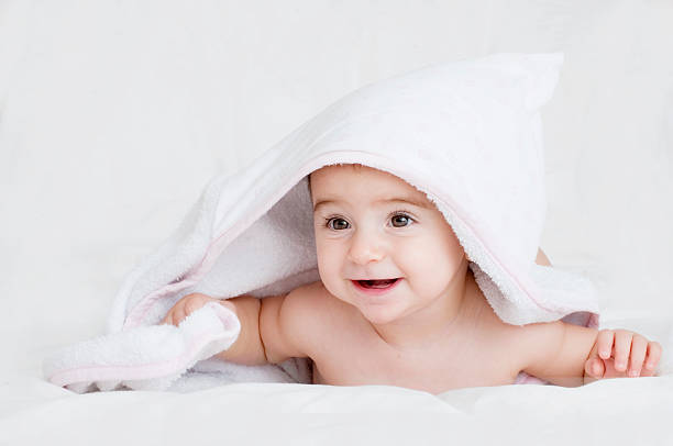istock Baby under the towel. 183525698