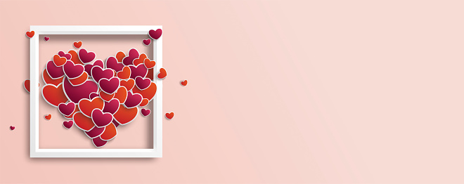 Hart Header White Frame Heart Of Hearts Oldpink Header Stock Illustration ...
