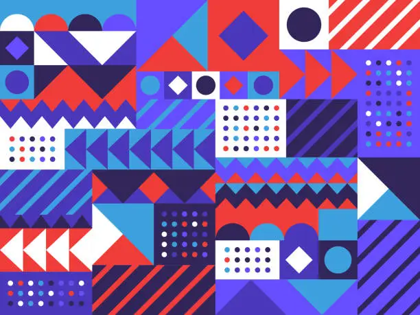 Vector illustration of Modern Pattern Shapes Abstract Background
