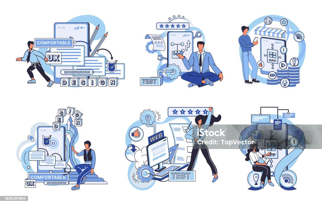 Application Testing Metaphor Vector Software Testing Examination That ...