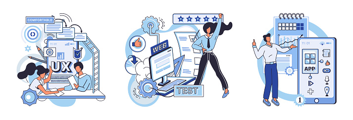 Application Testing Metaphor Vector Software Testing Debug Tool That ...