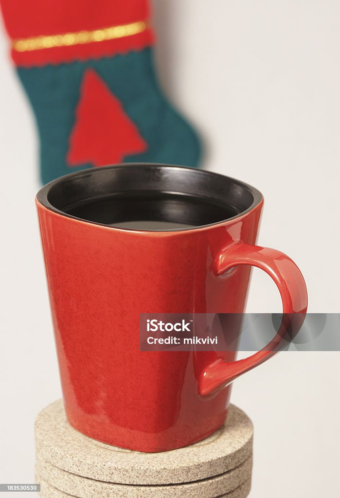 Rote Kaffeetasse - Lizenzfrei Bildschärfe Stock-Foto