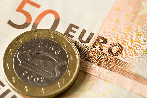 Irish Euro Coin stock photo