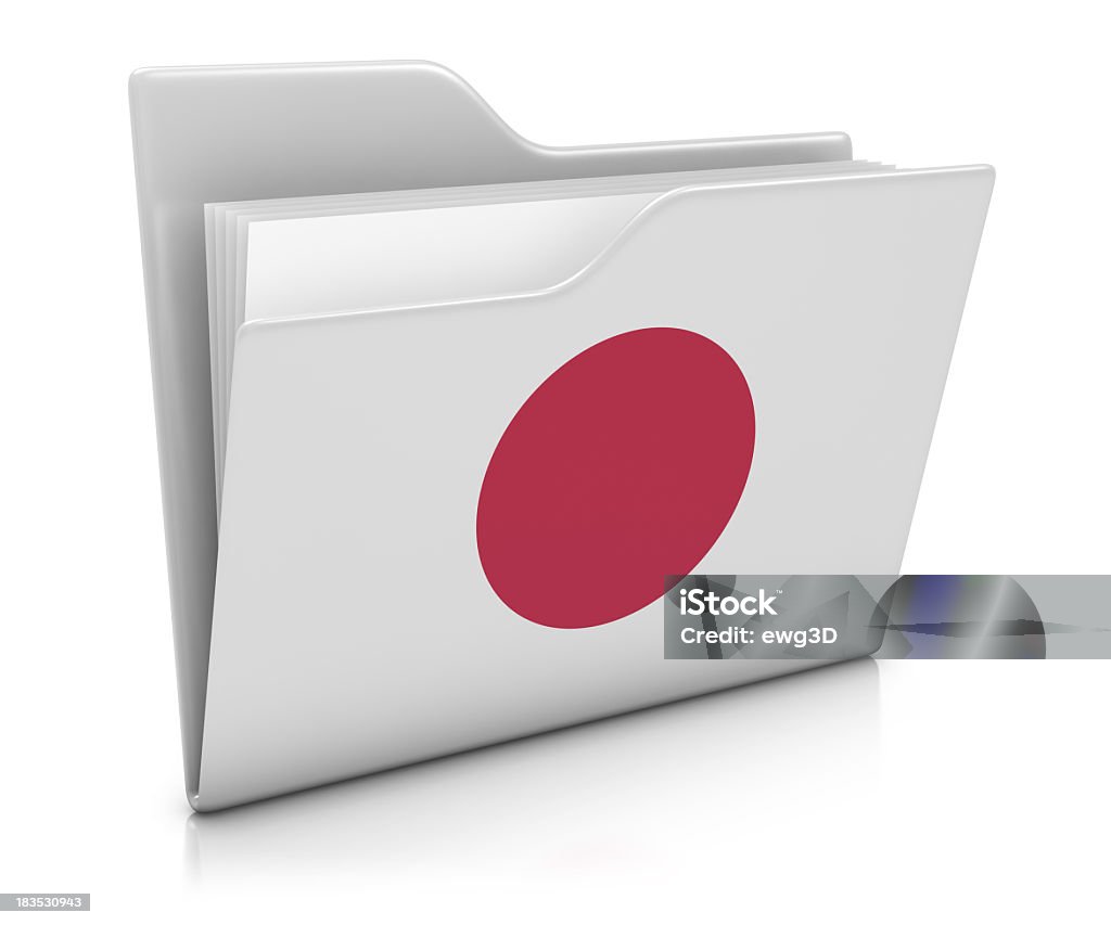 Icona di cartella Bandiera-Giappone - Foto stock royalty-free di Affari