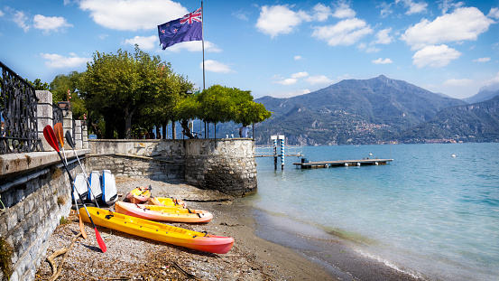 Holiday in Italy on Lake Como with kayaks and canoes