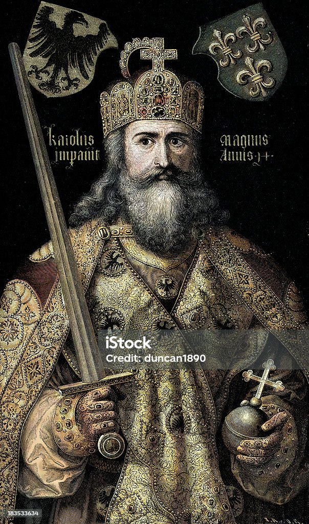 Charlemagne - Illustration de Charlemagne - Monarque libre de droits