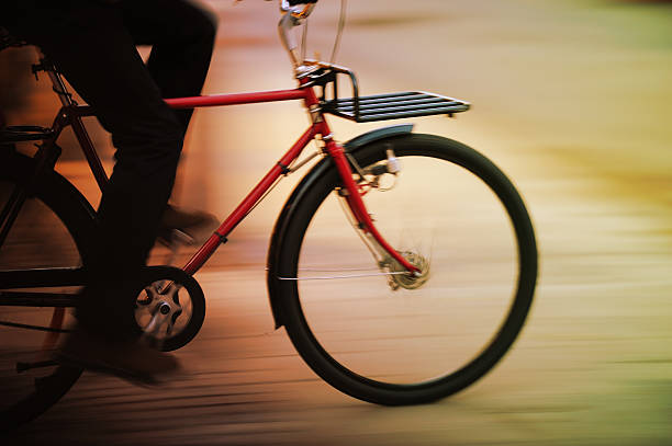 istock Fast bike motion blurred in traffic 183534736