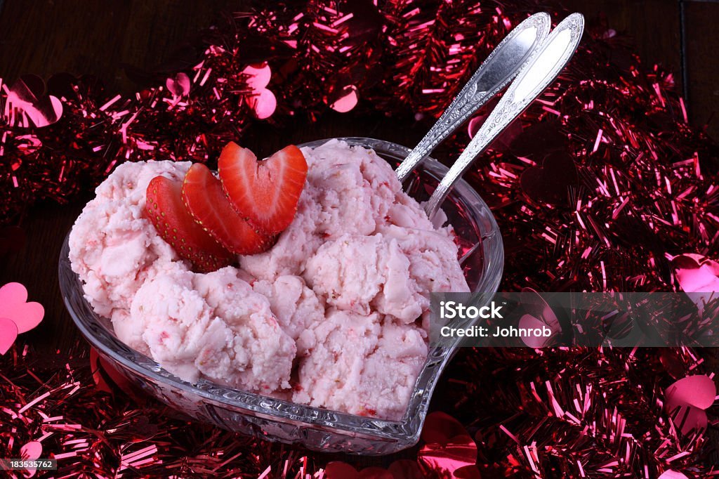 Gelado de Morango para Dois - Royalty-free Antiguidade Foto de stock