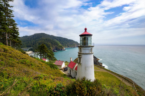 istock Heceta Head Lighthouse on a cliff in Oregon overlooking the Pacific Ocean 1835362709