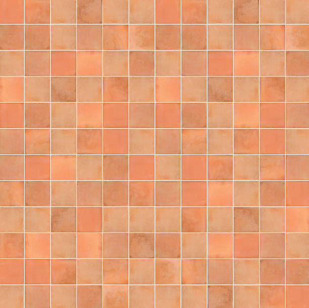 piastrelle quadratica (immagine taglia xxxl - terracotta foto e immagini stock