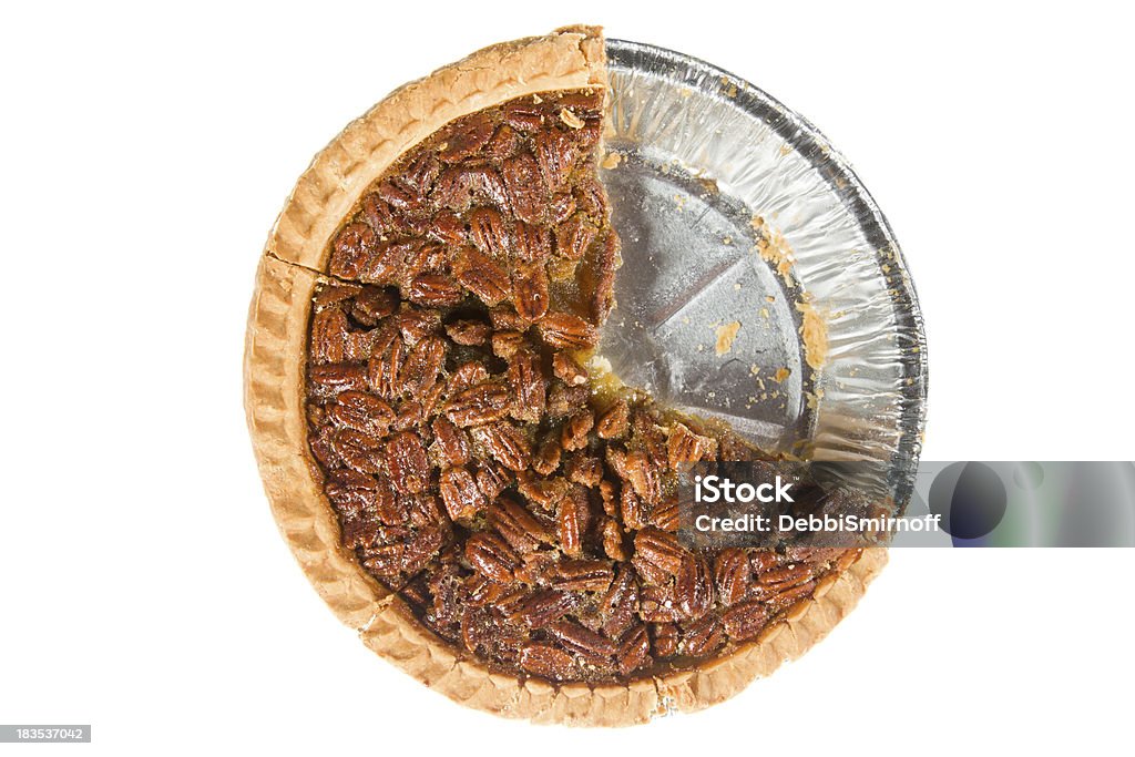 Pecan Pie über dem Kopf isoliert, zwei Stück fehlt - Lizenzfrei Abwesenheit Stock-Foto