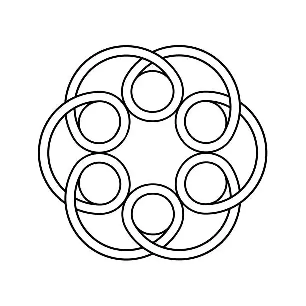 Vector illustration of Round decorative element
