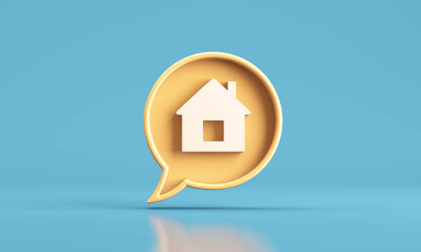 istock Speech bubble with house sign icon 1835372673