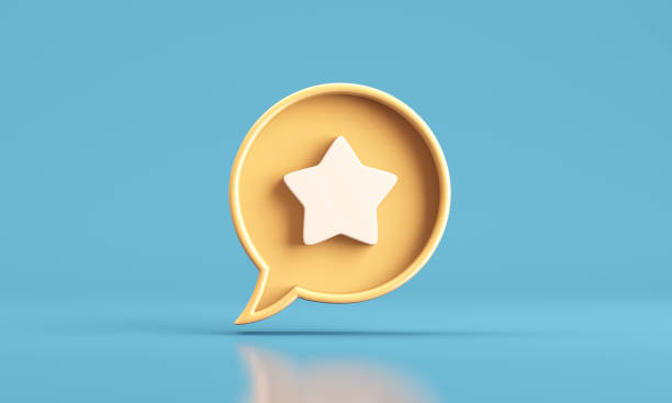 istock Speech bubble with rating star icon sign 1835373209