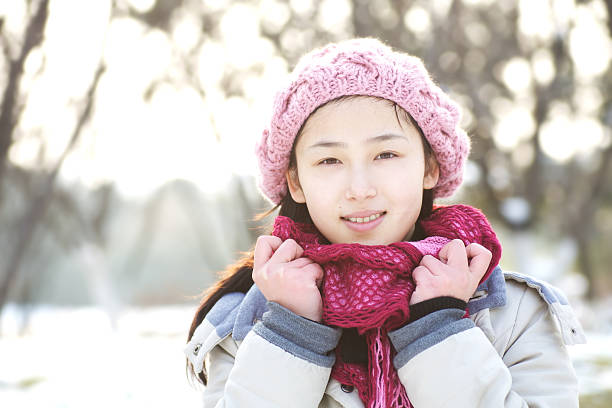istock Girl in the snow field 183537755