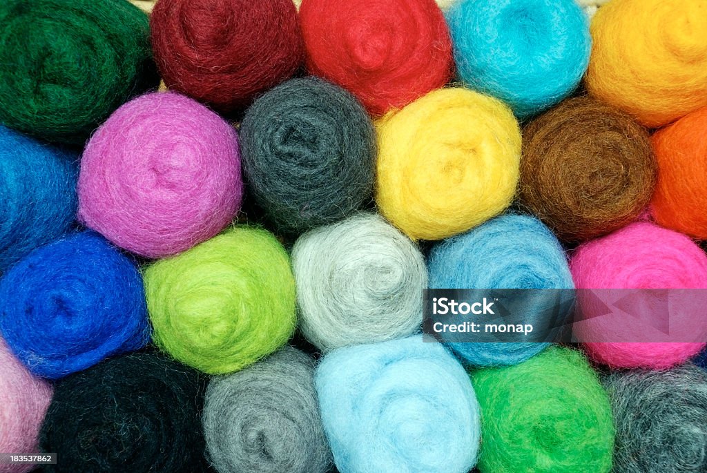 Lana colorata - Foto stock royalty-free di Lavorare a maglia