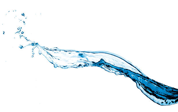 blu acqua splash - flowing water foto e immagini stock