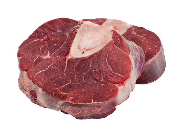 Sliced beef shank stock photo