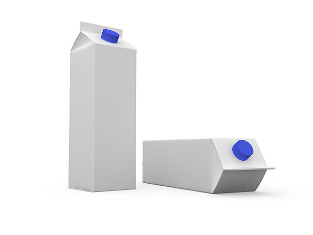 Milk or juice box. stock photo