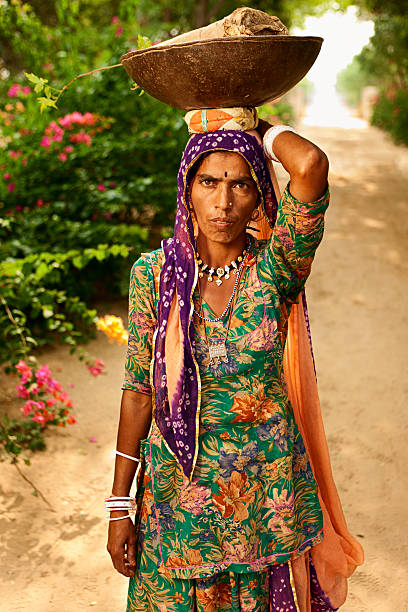 istock Indian woman working in the vegetable garden 183539355