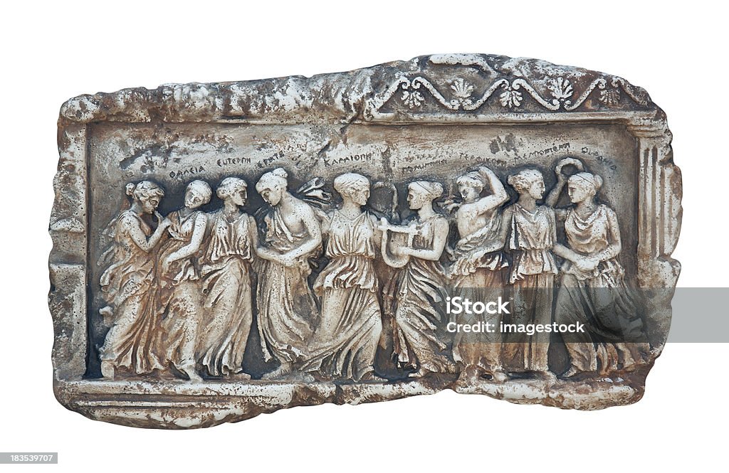 Cena em mármore antigo - Foto de stock de Grécia royalty-free