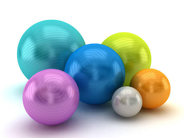 istock Multi colored fitness balls 183540183