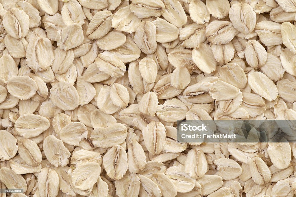 Rolled oats Close up of oats as a background.Full frame. Backgrounds Stock Photo