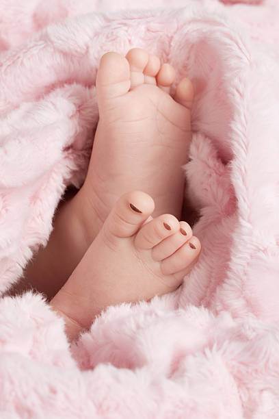 istock Baby Feet with Nail Polish 183540727