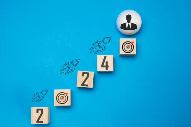 istock Business target trends for 2024. Analytical business people plan business growth. Digital Marketing Strategy, Profitable Revenue 1835413399