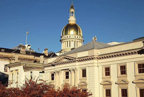 New Jersey State House Warm afternoon light on the New Jersey State House new jersey stock pictures, royalty-free photos & images