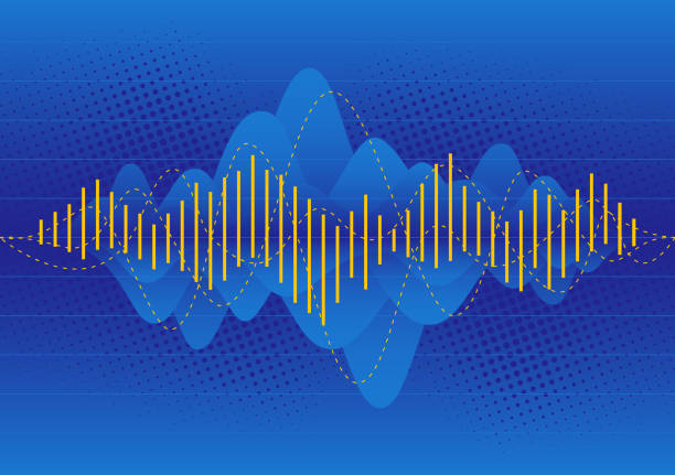 Wave Graphs or Sound Waves Concept - ilustração de arte vetorial